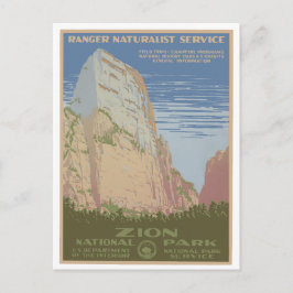 Cartão postal do pôster vintage do Zion National P