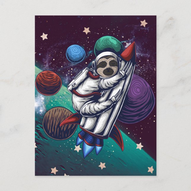 Cartão Postal do Preguiçoso Espacial (Frente)