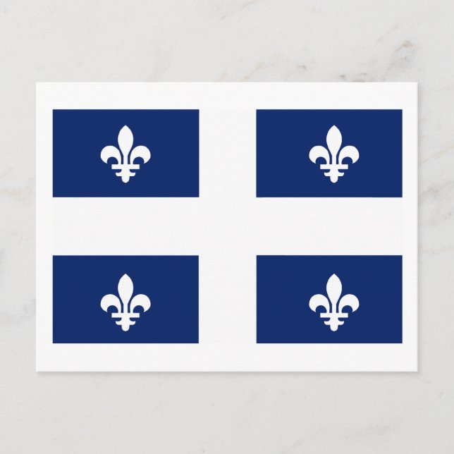 Cartão postal do Quebec Flag (província) (Frente)