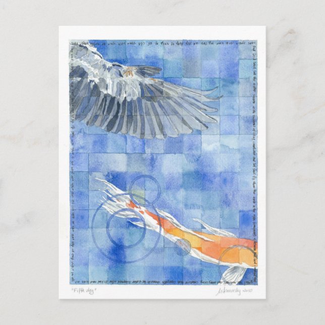 Cartão postal do quinto dia (7 dias de criação) (Frente)