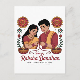 Cartão postal do Raksha Bandhan