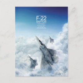 Cartão postal do Raptor Martin F-22 bloqueado