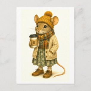 Cartão postal do rato hipster