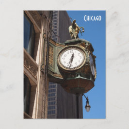 Cartão postal do relógio de Chicago