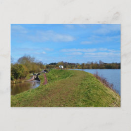 Cartão postal do reservatório e canal