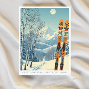 Cartão postal do resort de esqui Sunday River Main