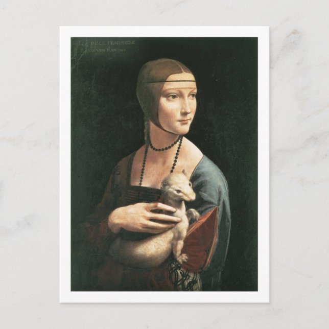 Cartão postal do Retrato de Cecilia Gallerani (Frente)