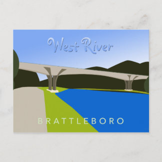 Cartão postal do rio Brattleboro Ocidental