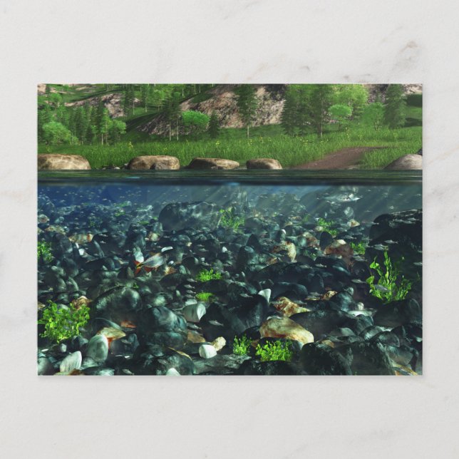 Cartão postal do rio Cwm (Frente)