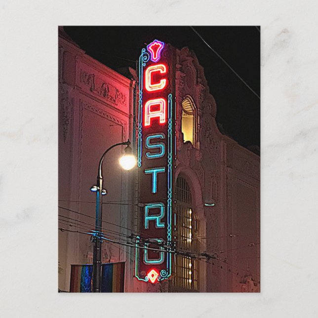 Cartão postal do San Francisco Castro Sign #3-2 (Frente)