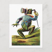 Cartão postal do Sapo de dança Vintage