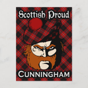 Cartão postal do Scottish Clan Cunningham Tartan