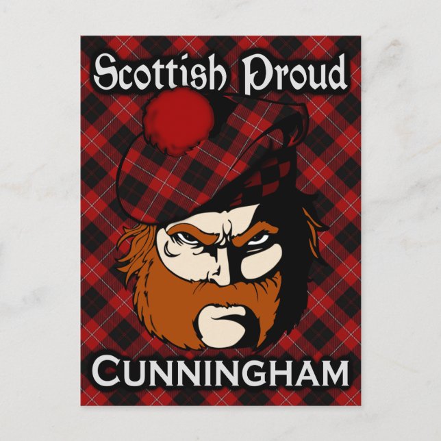 Cartão postal do Scottish Clan Cunningham Tartan (Frente)