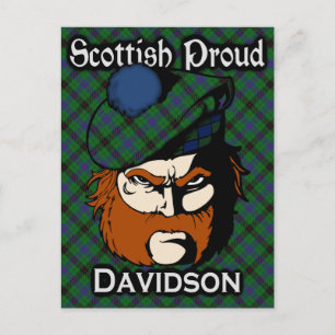 Cartão postal do Scottish Clan Davidson Tartan