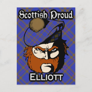 Cartão postal do Scottish Clan Elliott Tartan