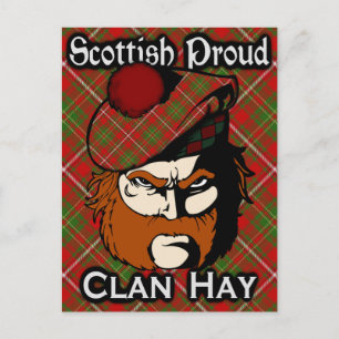 Cartão postal do Scottish Clan Hay Tartan