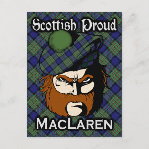 Cartão postal do Scottish Clan MacLaren Tartan
