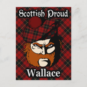 Cartão postal do Scottish Clan Wallace Tartan