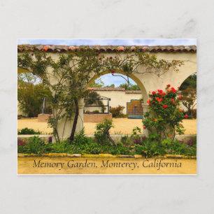 Cartão postal do Secret Memory Garden Monterey Cal