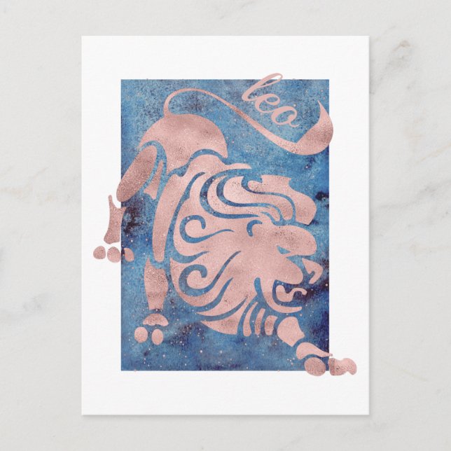 Cartão postal do signo de Leão (Frente)