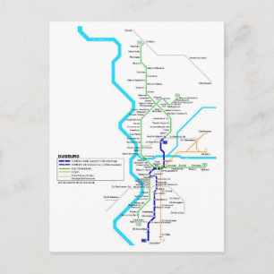 Cartão postal do sistema de metrô Duisburg