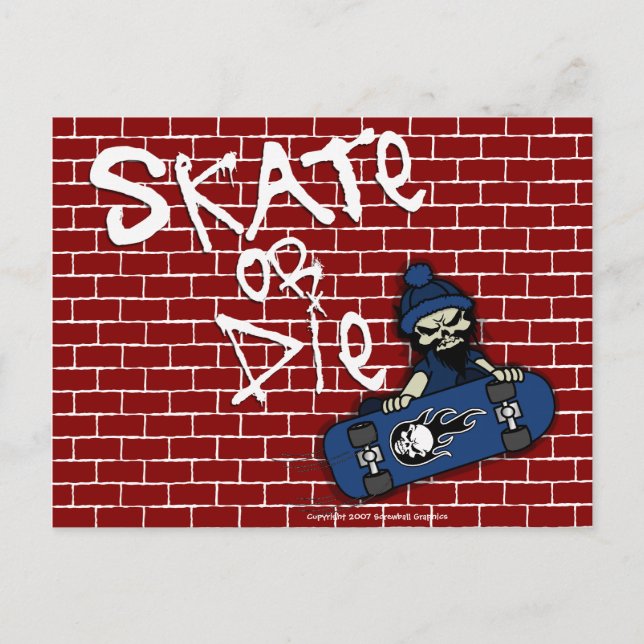 Cartão postal do skate ou Morte (Frente)