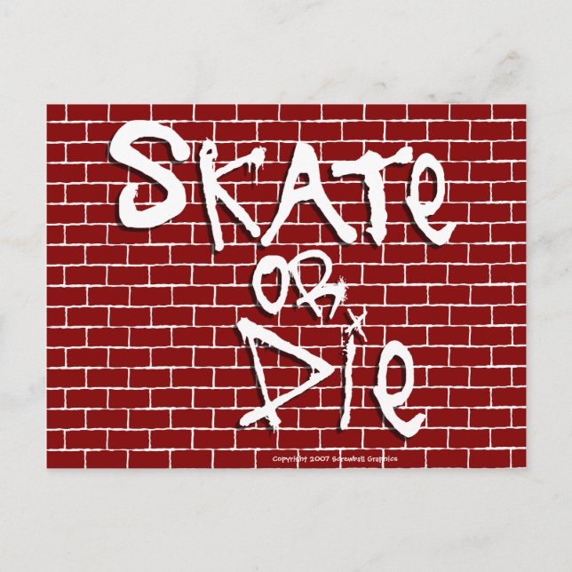 Cartão postal do skate ou Morte (Frente)