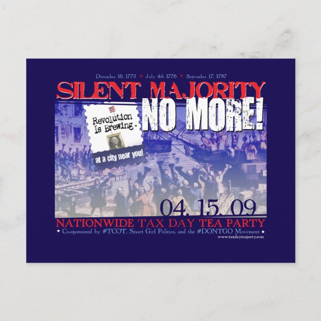 Cartão postal do Tea Party (Frente)