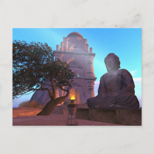 Cartão postal do Templo Buda Zen Haiku