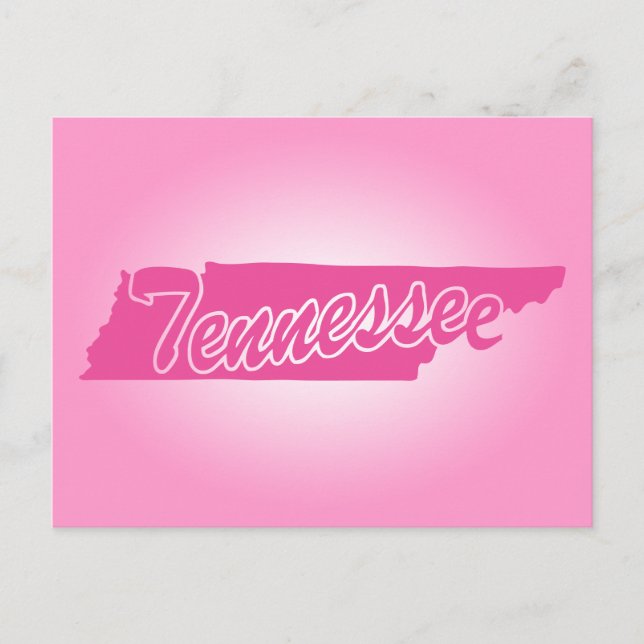 Cartão postal do Tennessee no estado rosa (Frente)