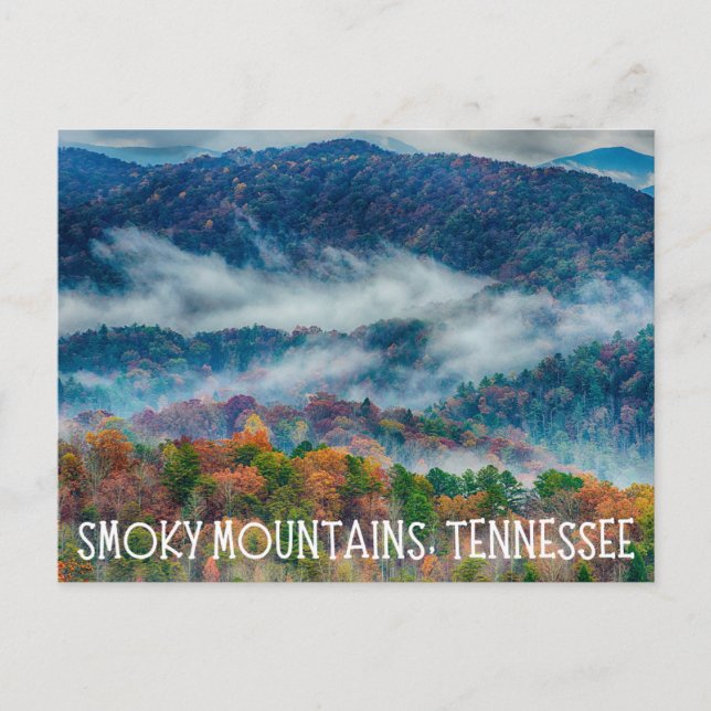 Cartão postal do Tennessee para montanhas enfumaça (Frente)