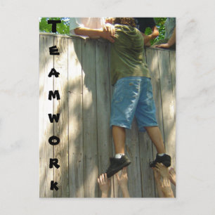 Cartão postal do trabalho em equipe