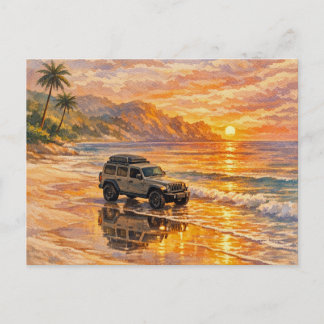 Cartão postal do trilho do pôr do sol