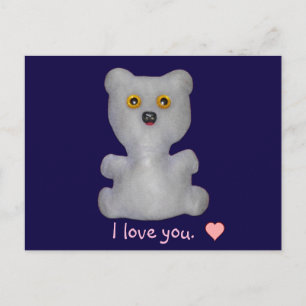 Cartão postal do Ursinho de Pelúcia que te Ama