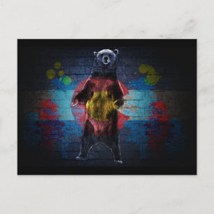 Cartão postal do urso grunge da bandeira do Colora