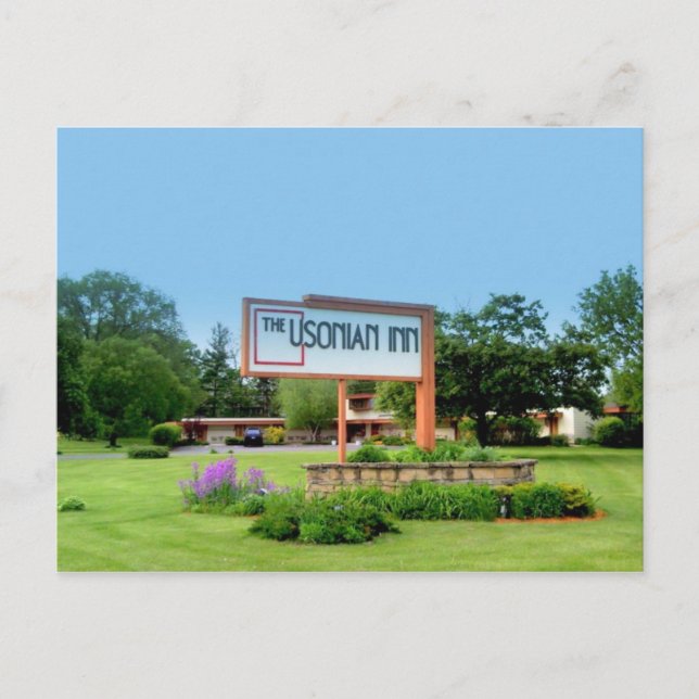 Cartão postal do Usonian Inn (Frente)