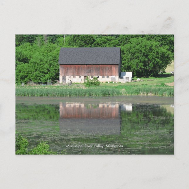 Cartão postal do Vale do Rio Mississippi (Frente)