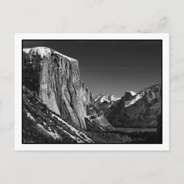 Cartão postal do Vale do Yosemite (Frente)