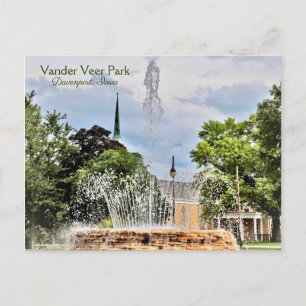 Cartão postal do Vander Veer Park (Davenport, Iowa