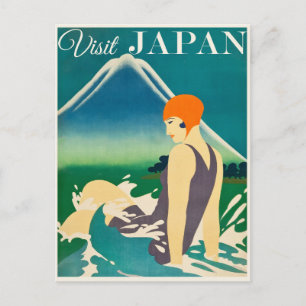 Cartão postal do Viagem do Vintage Japan