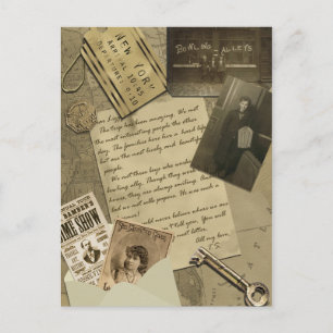 Cartão postal do Viagem Vintage New York