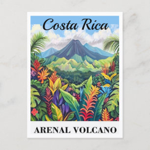 Cartão postal do vulcão da Costa Rica