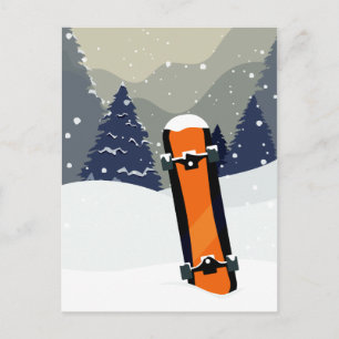 Cartão postal do Winter Snowboard