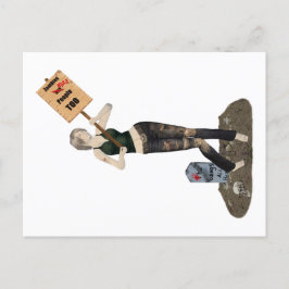 Cartão postal do Zombie Pin Up Girl
