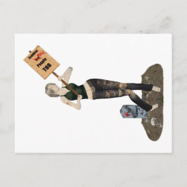 Cartão postal do Zombie Pin Up Girl