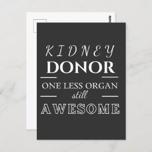 Cartão Postal Doador de Rins Obrigado