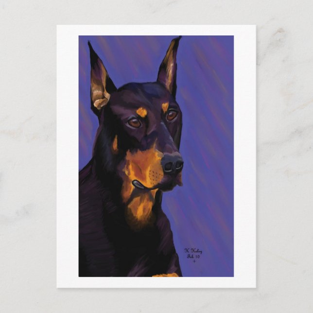 Cartão postal Doberman (Frente)