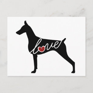 Cartão Postal Doberman Love