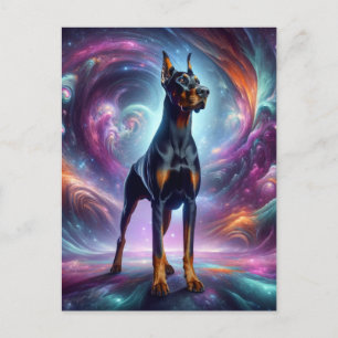 Cartão Postal Doberman no Cosmos