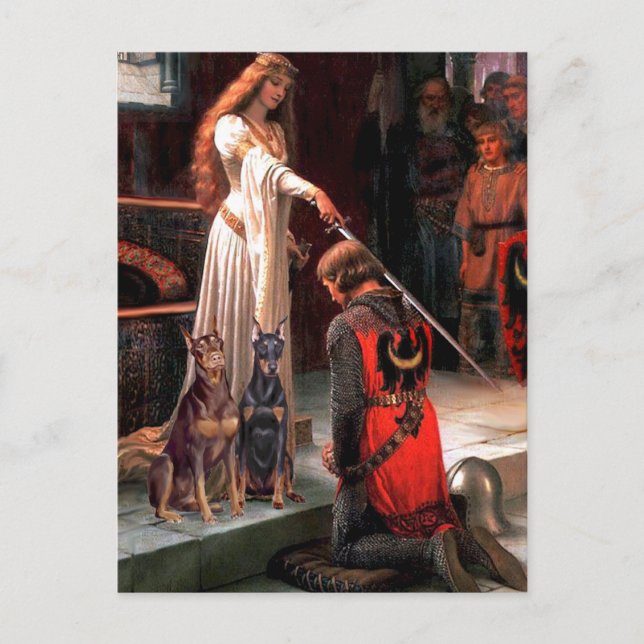 Cartão Postal Doberman Pair - A Accolade (Frente)